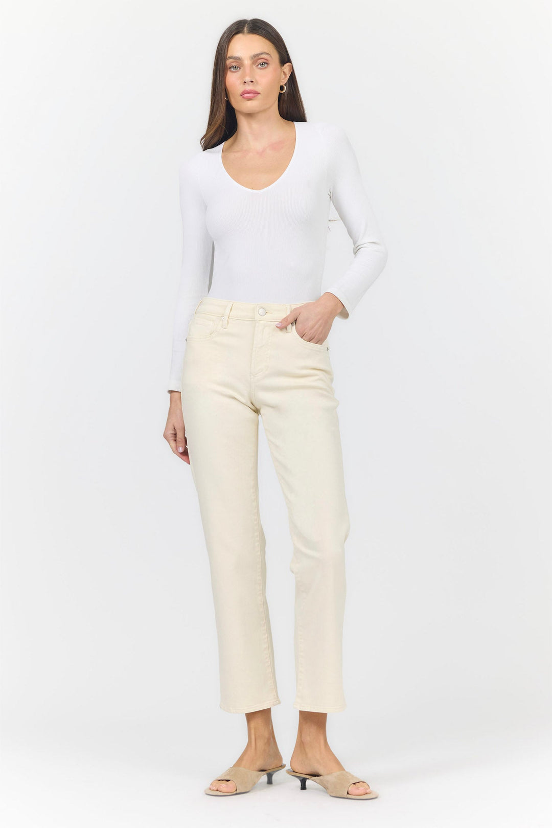 ANIKA STRAIGHT LEG JEAN WHEAT