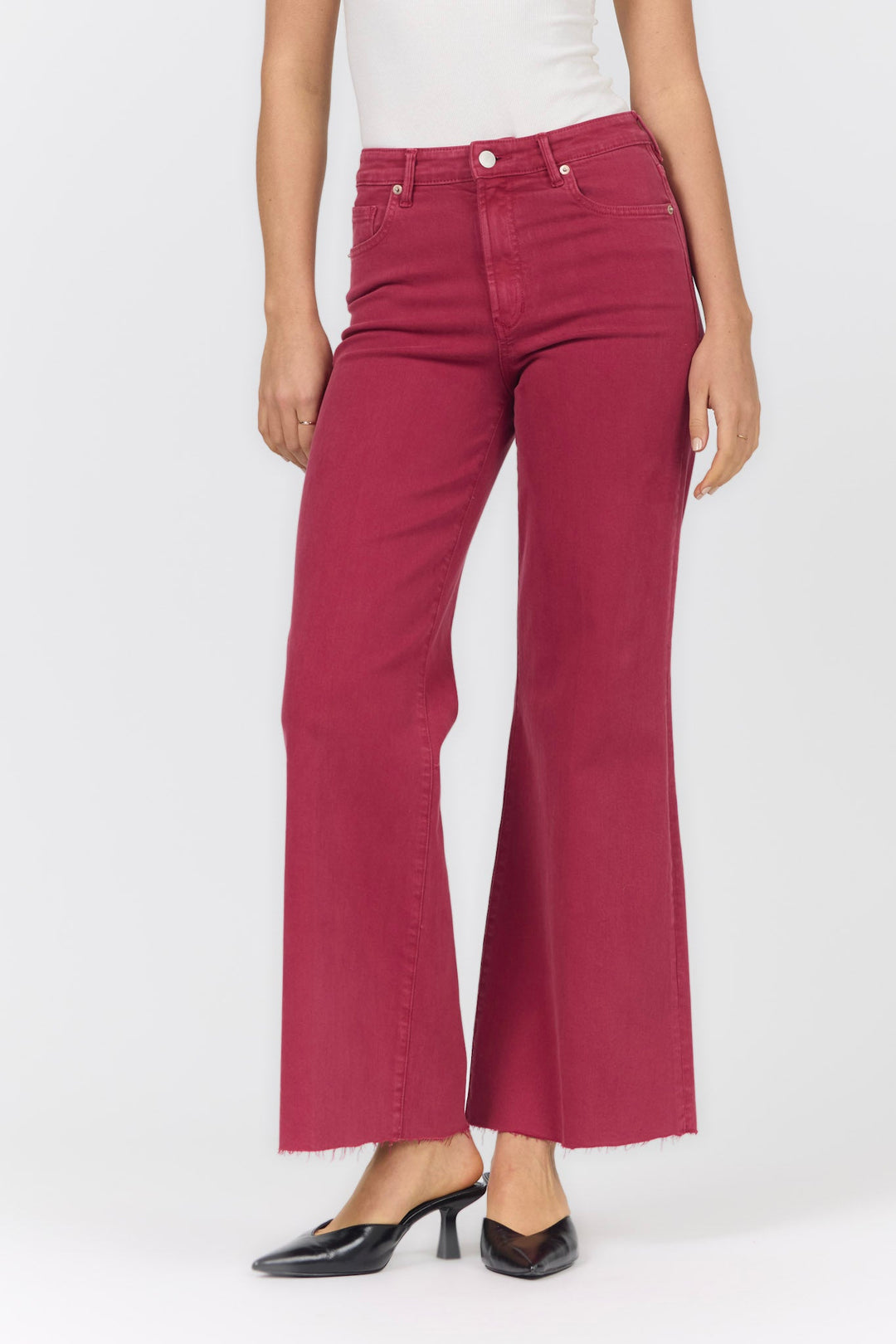 FIONA WIDE LEG JEAN TIBETAN RED