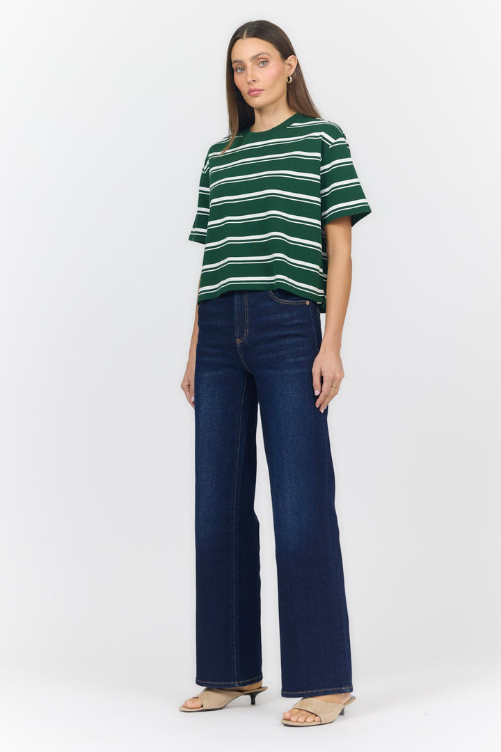 MADDOX TEE PINE STRIPE