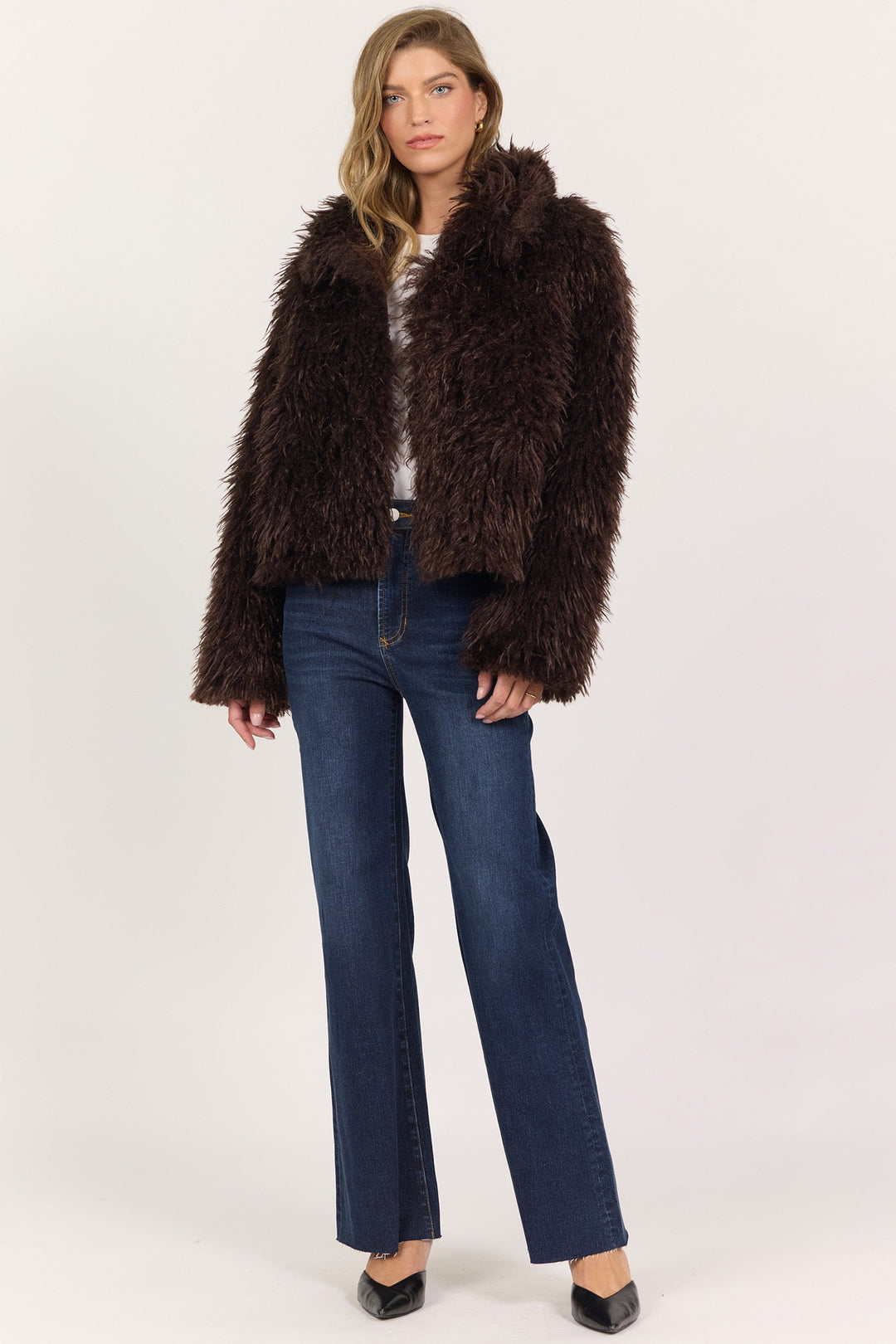 BARDOT LONG SLEEVE JACKET SHAVED CHOCOLATE