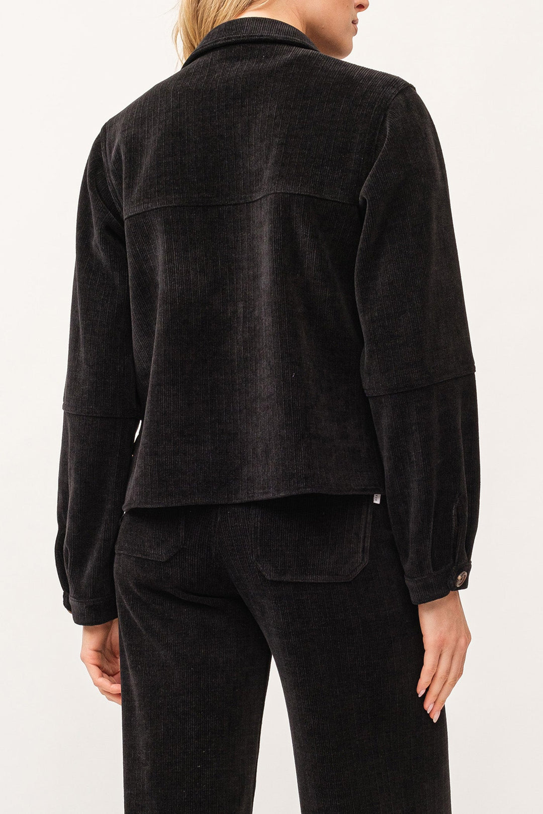 CROPPED GINA LONG SLEEVE JACKET BLACK