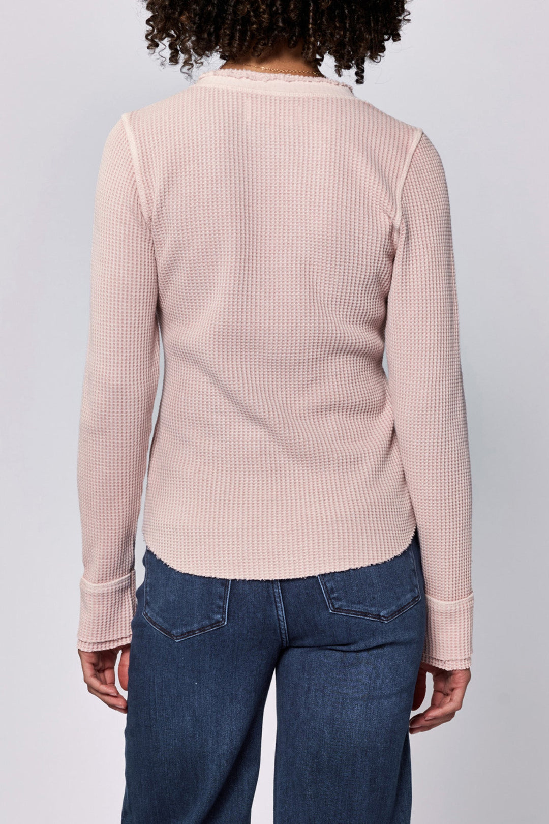 LUNA V-NECK LONG SLEEVE TEE SEPIA ROSE