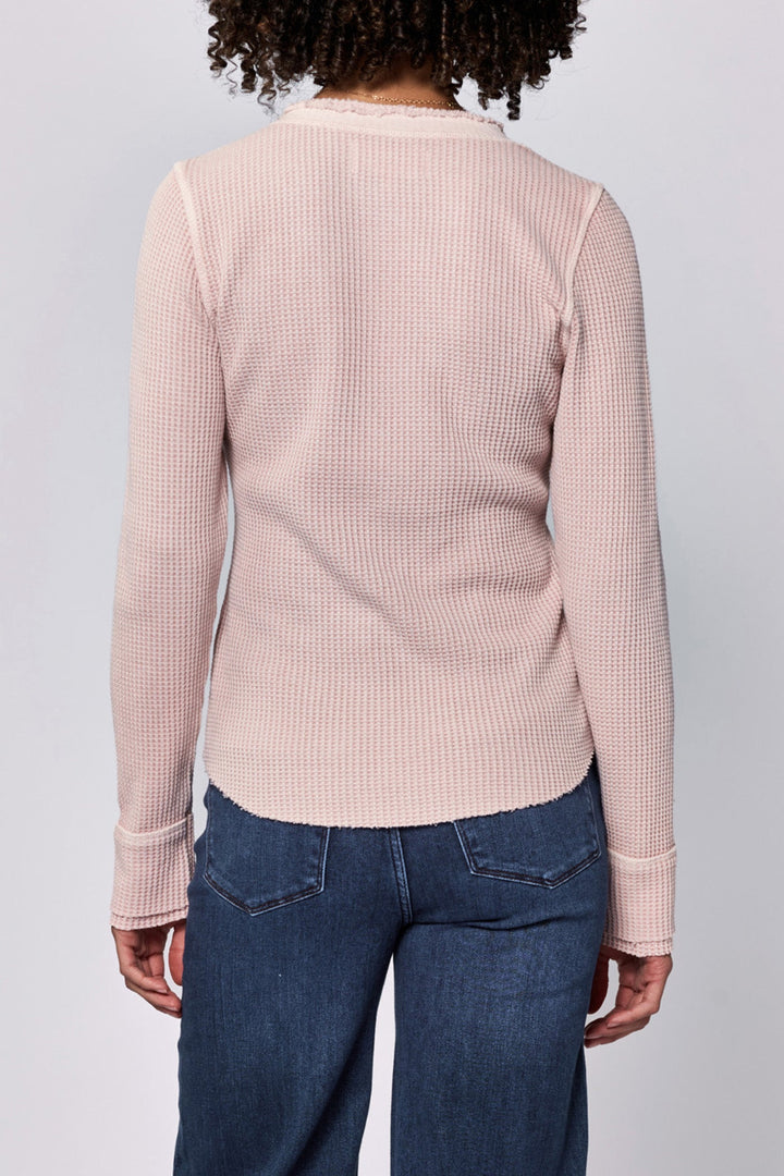 LUNA V-NECK LONG SLEEVE TEE SEPIA ROSE