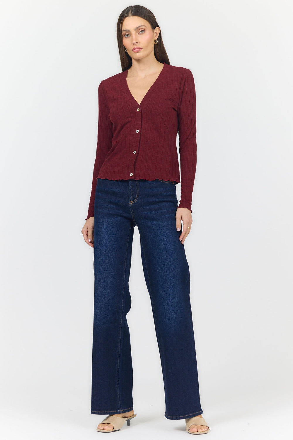 HOLLAND LONG SLEEVE TOP BING CHERRY