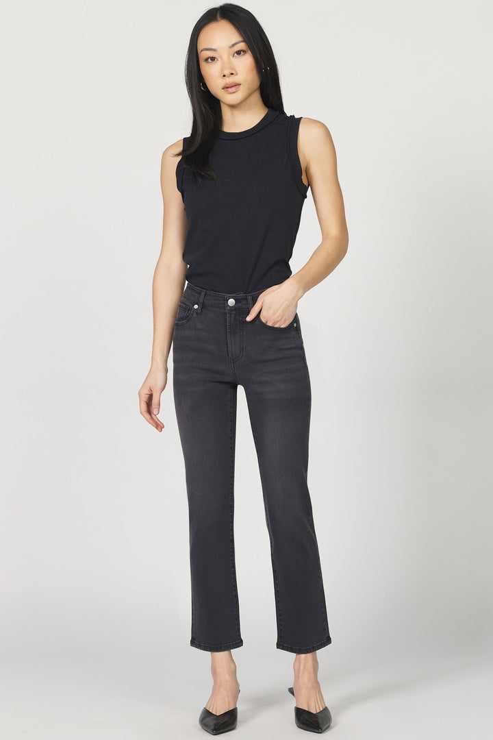 ANIKA MID RISE STRAIGHT LEG JEAN JET SET