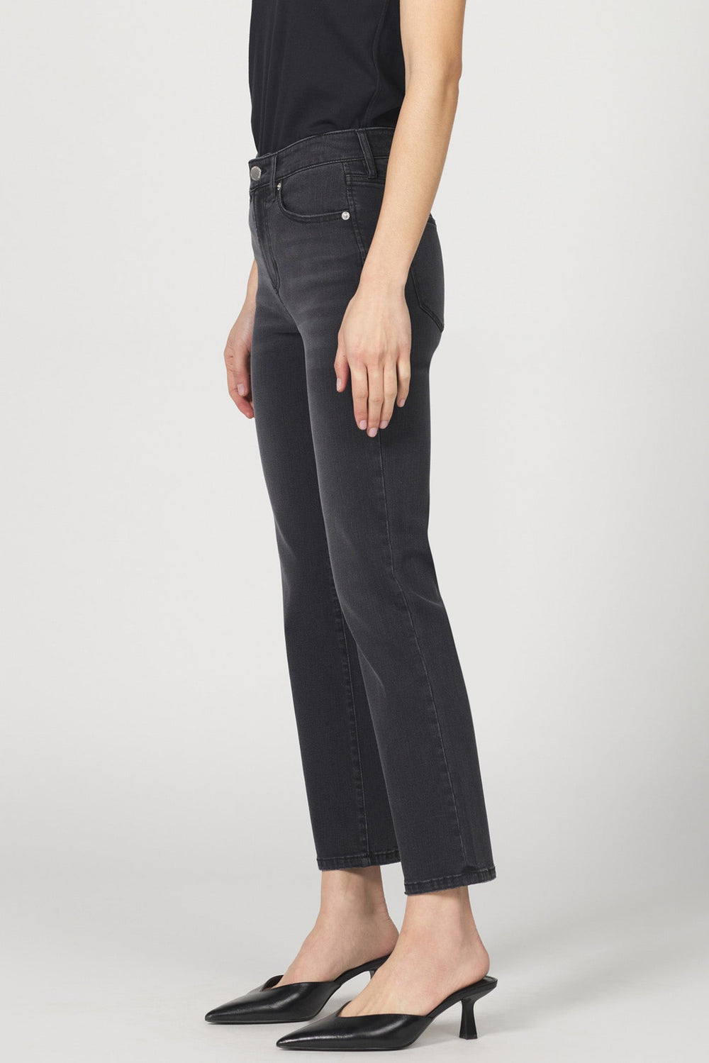 ANIKA MID RISE STRAIGHT LEG JEAN JET SET