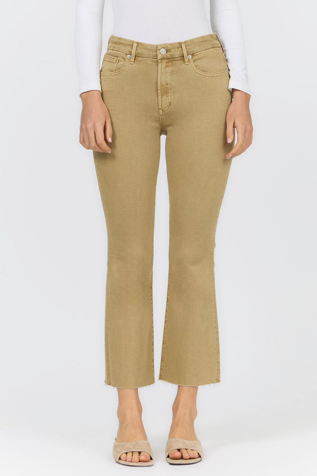 JEANNE FLARE JEAN KHAKI
