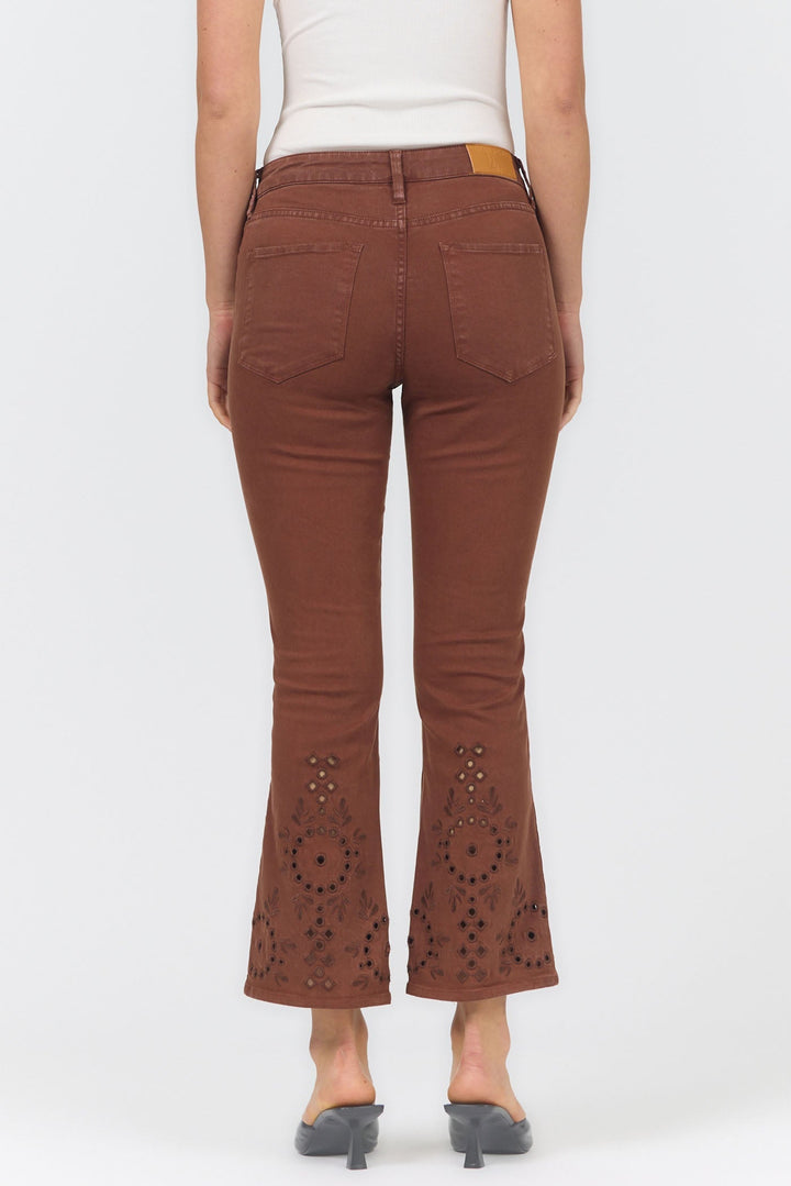 JEANNE FLARE JEAN CAPPUCCINO