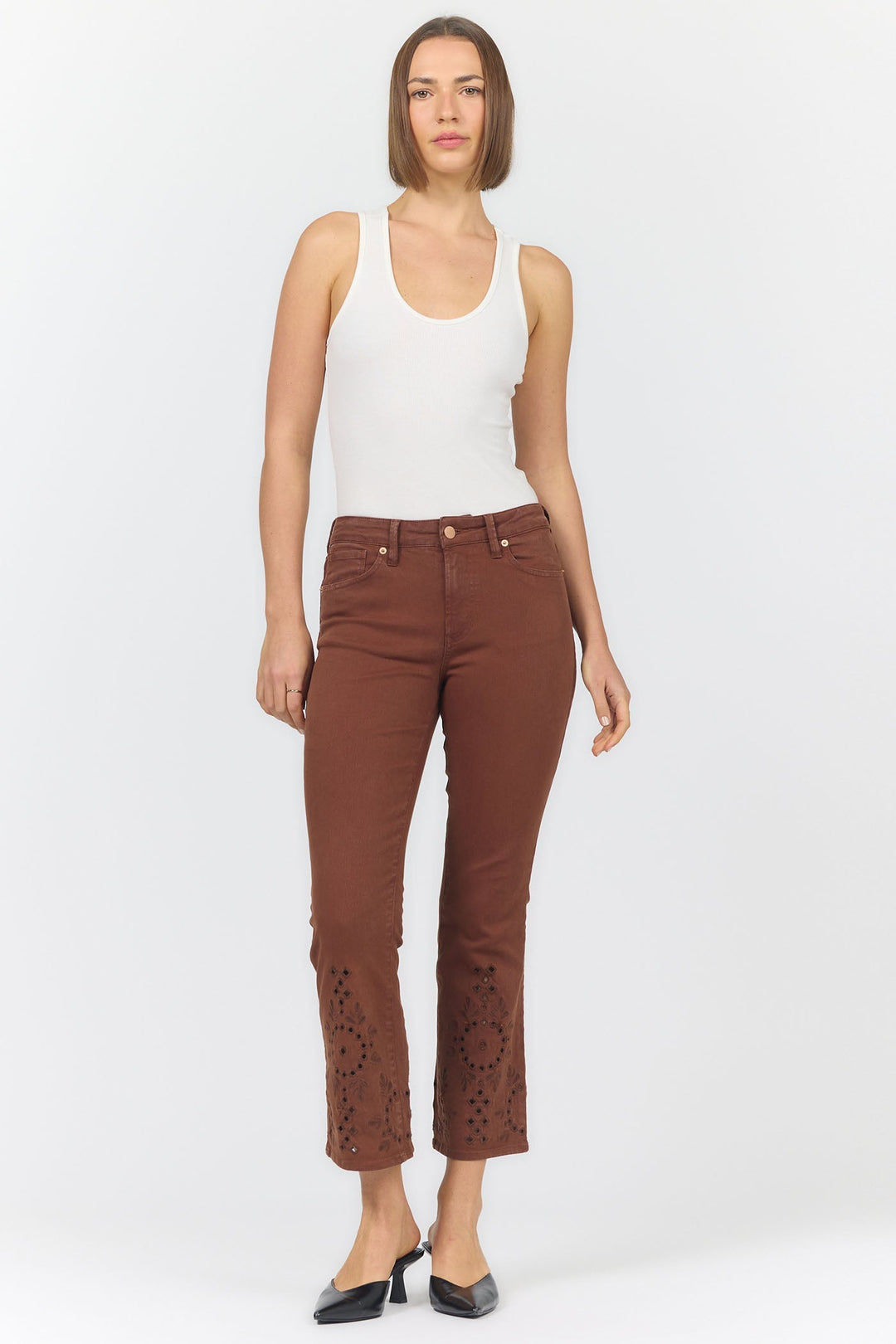 JEANNE FLARE JEAN CAPPUCCINO