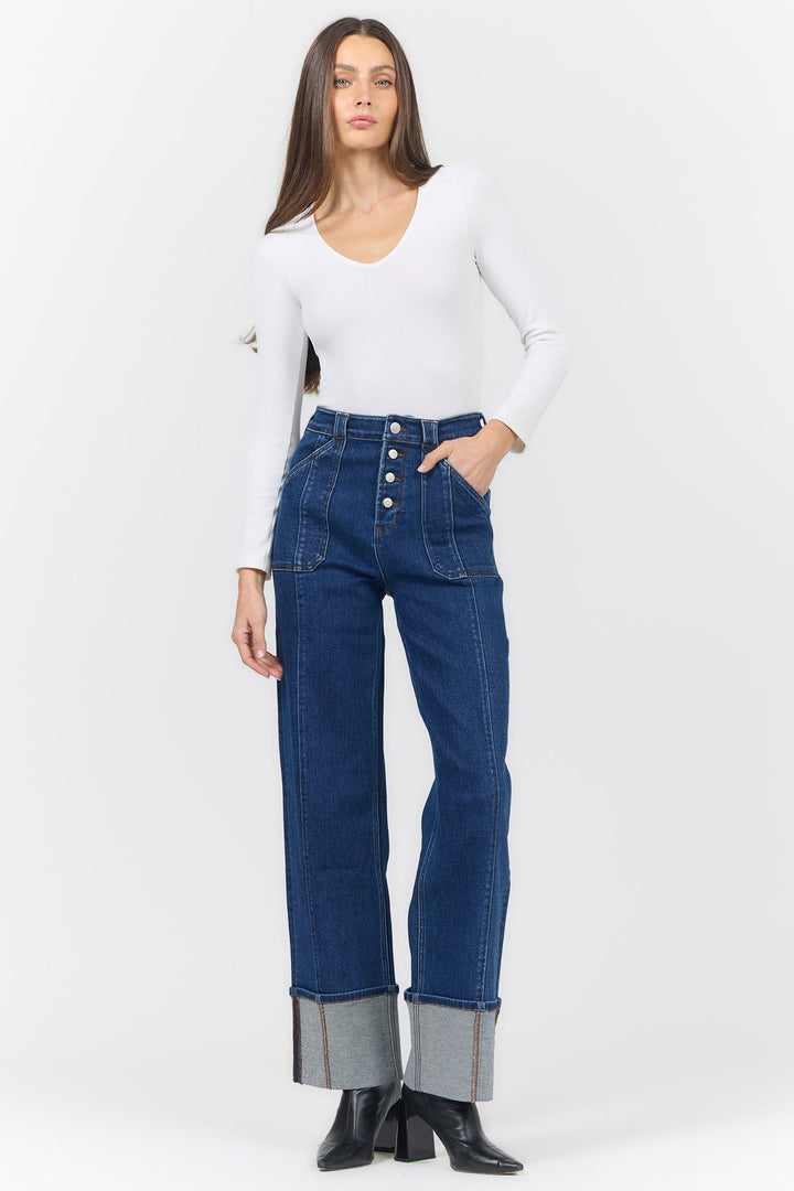 HOLLY HIGH RISE STRAIGHT LEG JEAN NORWOOD