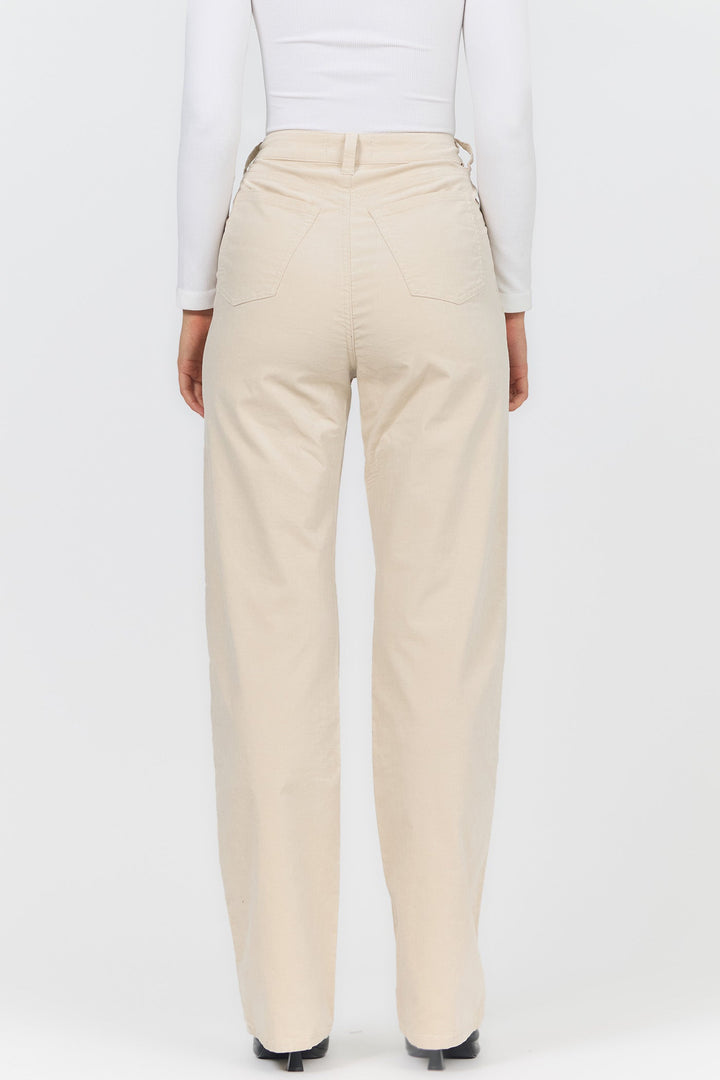 HOLLY HIGH RISE STRAIGHT LEG PANT EGRET