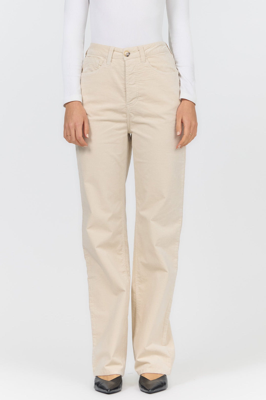 HOLLY HIGH RISE STRAIGHT LEG PANT EGRET