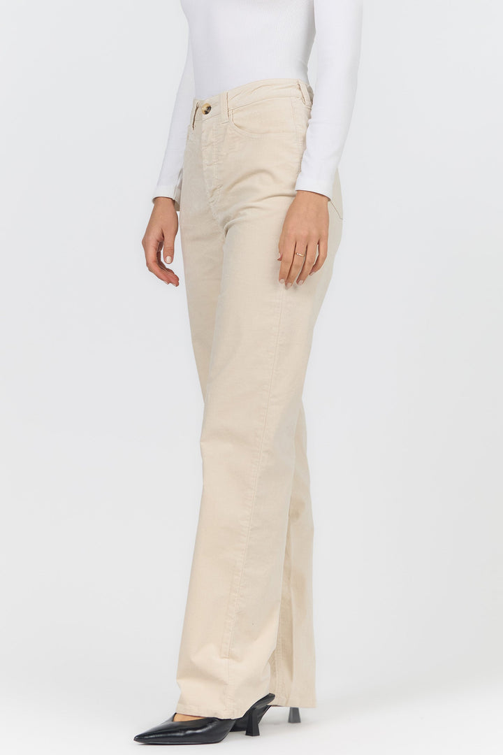 HOLLY HIGH RISE STRAIGHT LEG PANT EGRET