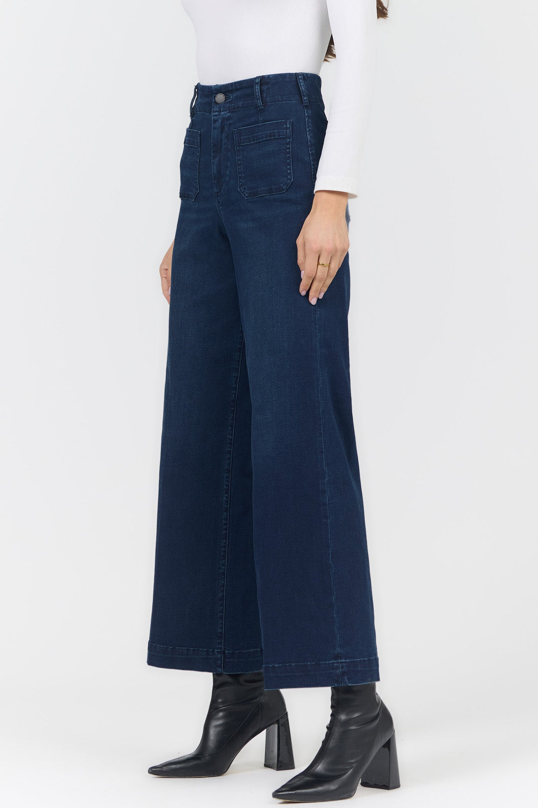 AUDREY HIGH RISE WIDE LEG JEAN ROSELLE