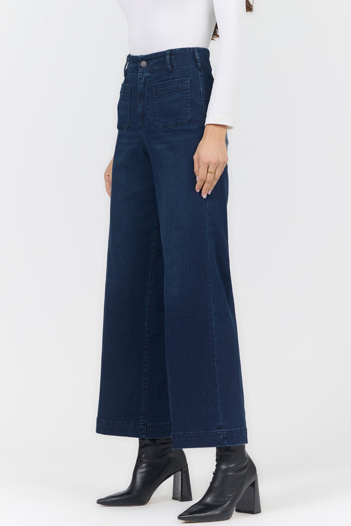 AUDREY HIGH RISE WIDE LEG JEAN ROSELLE
