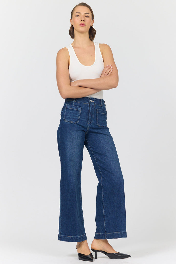 AUDREY HIGH RISE WIDE LEG JEAN FRAWLEY