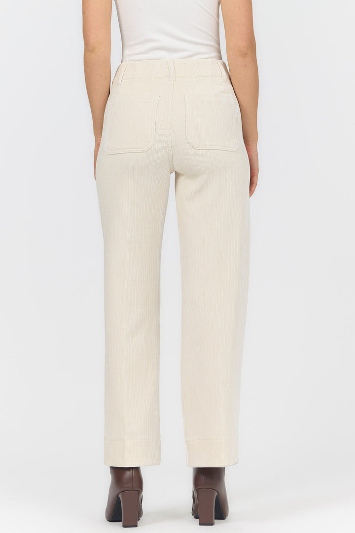 AUDREY HIGH RISE WIDE LEG PANT EGRET