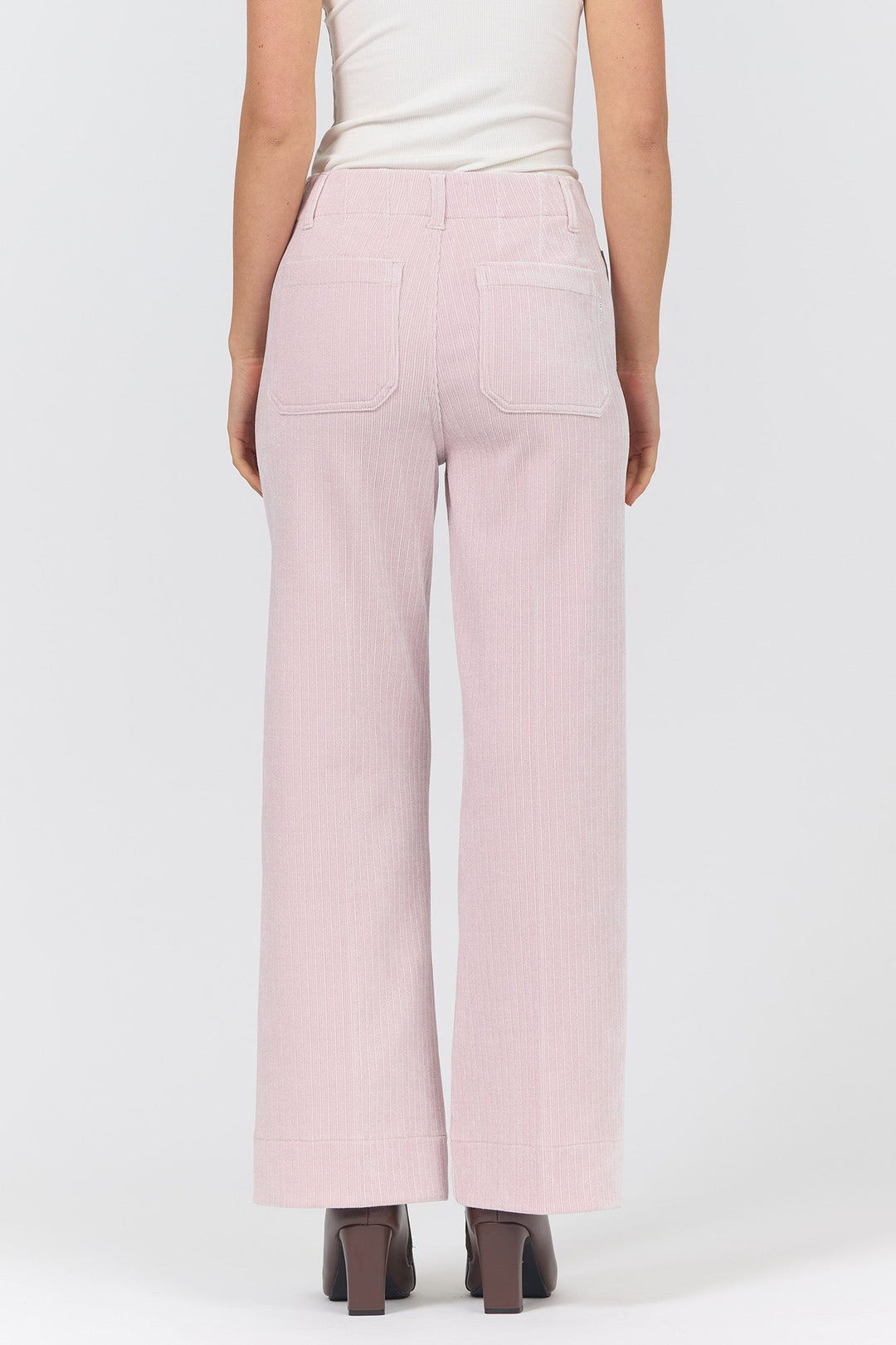 AUDREY HIGH RISE WIDE LEG PANT PALE LILAC
