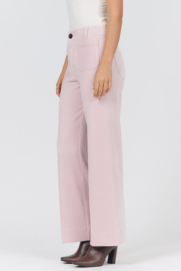 AUDREY HIGH RISE WIDE LEG PANT PALE LILAC