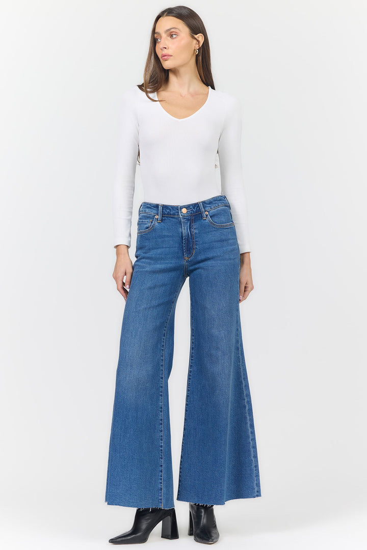 HENDRIX MID RISE WIDE LEG JEAN SOBRANCE