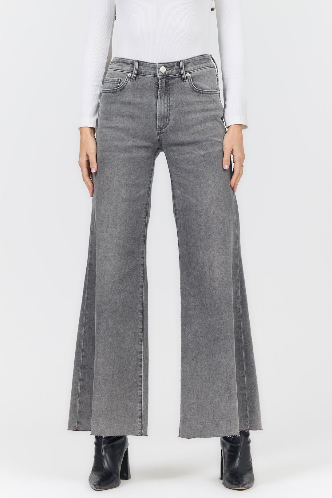 HENDRIX MID RISE WIDE LEG JEAN STONEY LANE