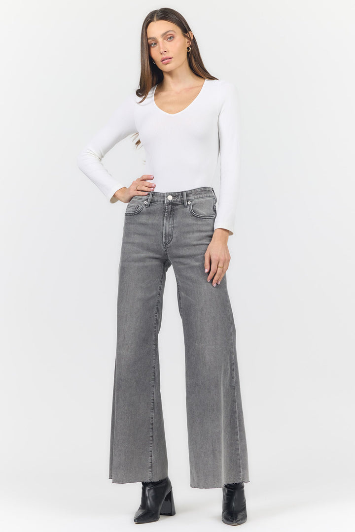 HENDRIX MID RISE WIDE LEG JEAN STONEY LANE