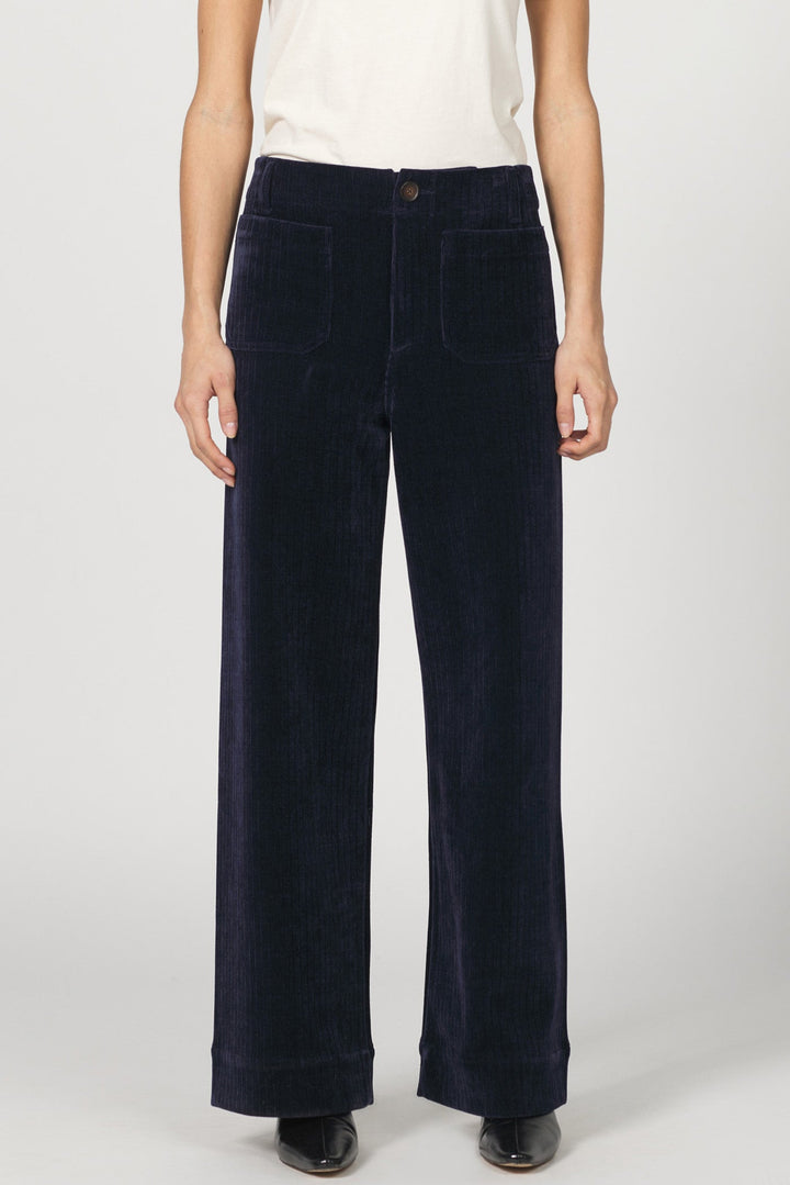 AUDREY HIGH RISE WIDE LEG PANT BLACK IRIS