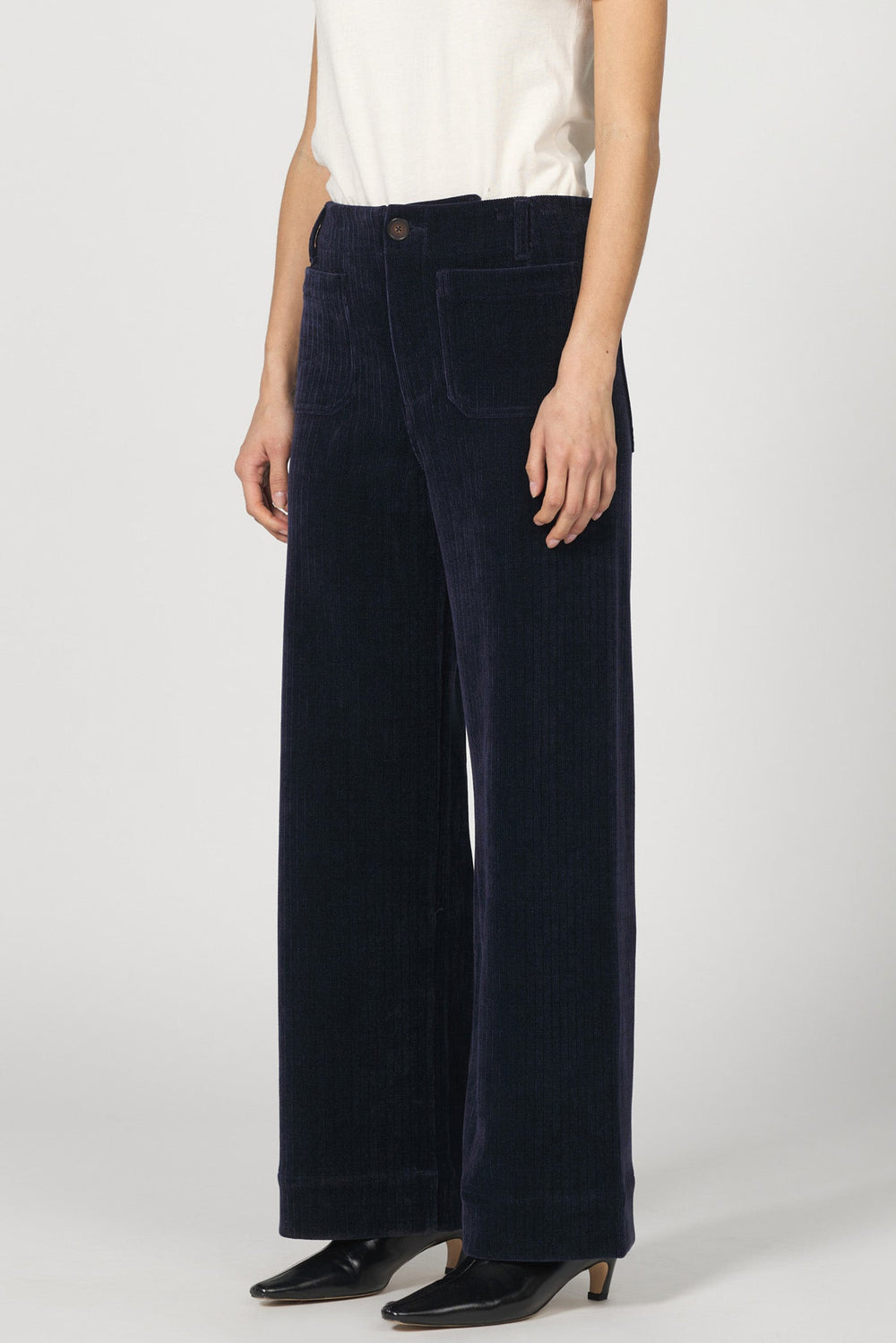 AUDREY HIGH RISE WIDE LEG PANT BLACK IRIS