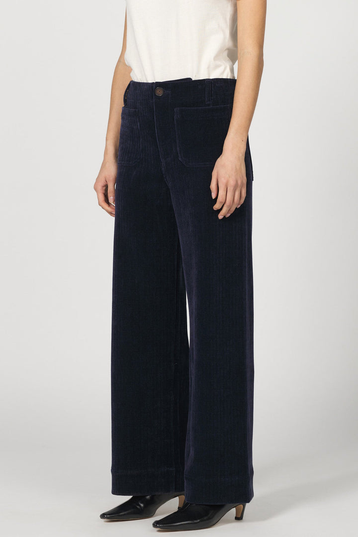 AUDREY HIGH RISE WIDE LEG PANT BLACK IRIS