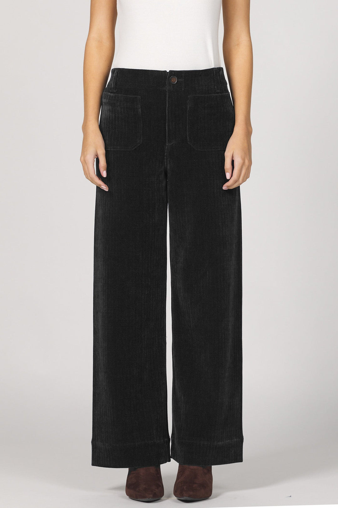 AUDREY HIGH RISE WIDE LEG PANT BLACK