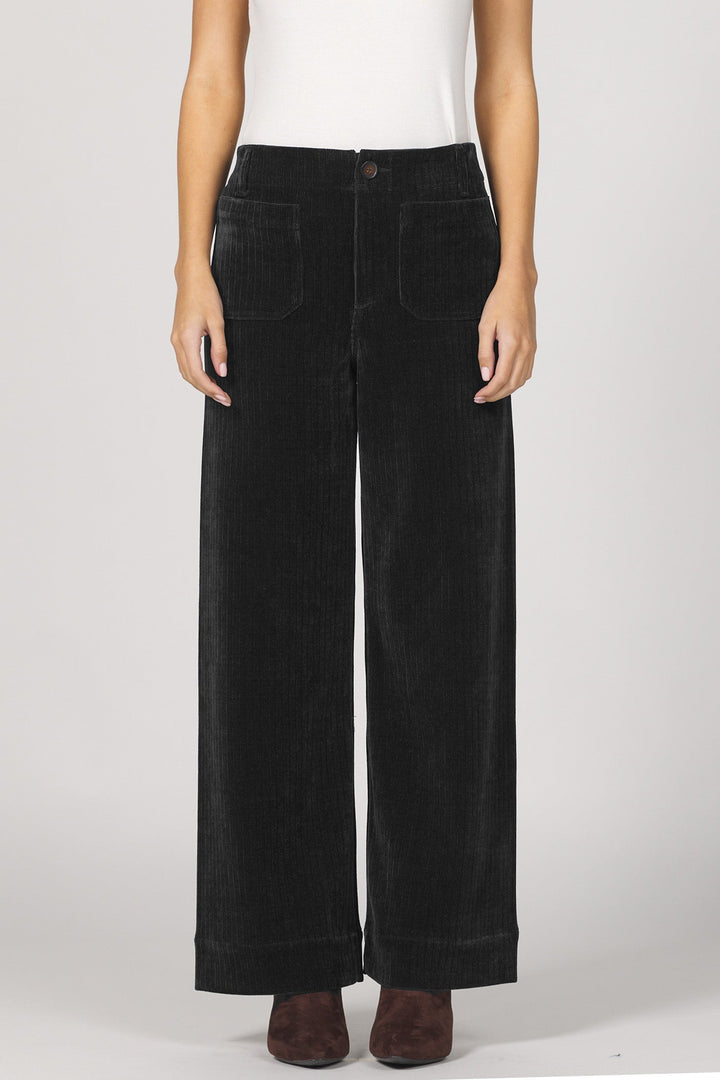 AUDREY HIGH RISE WIDE LEG PANT BLACK