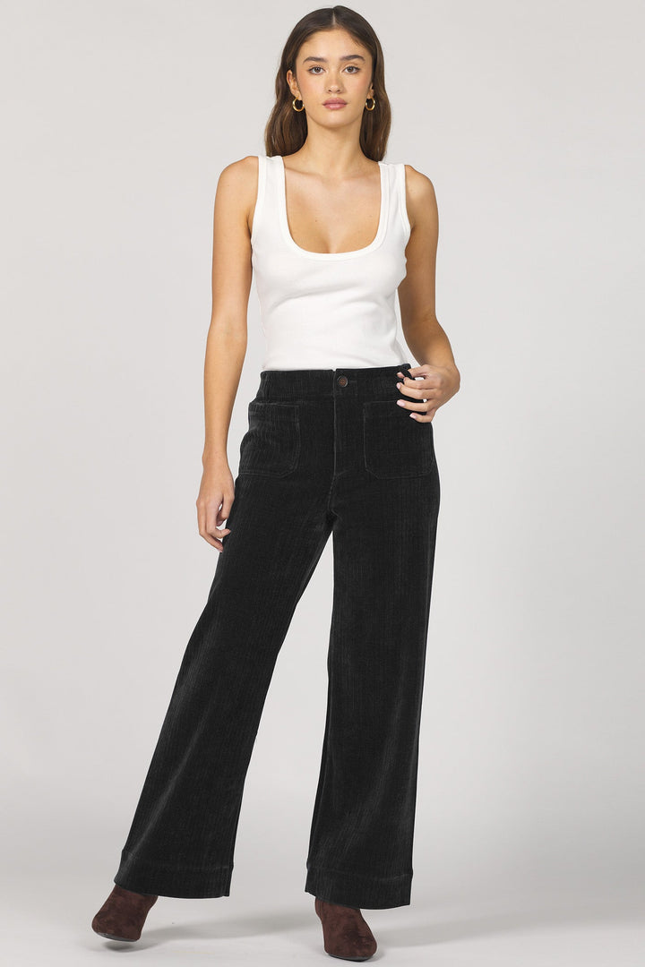 AUDREY HIGH RISE WIDE LEG PANT BLACK