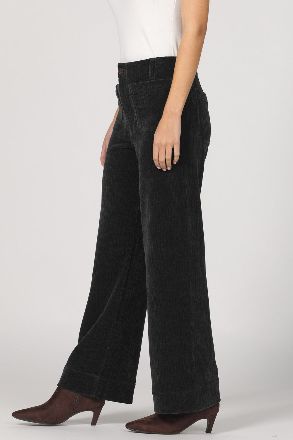 AUDREY HIGH RISE WIDE LEG PANT BLACK