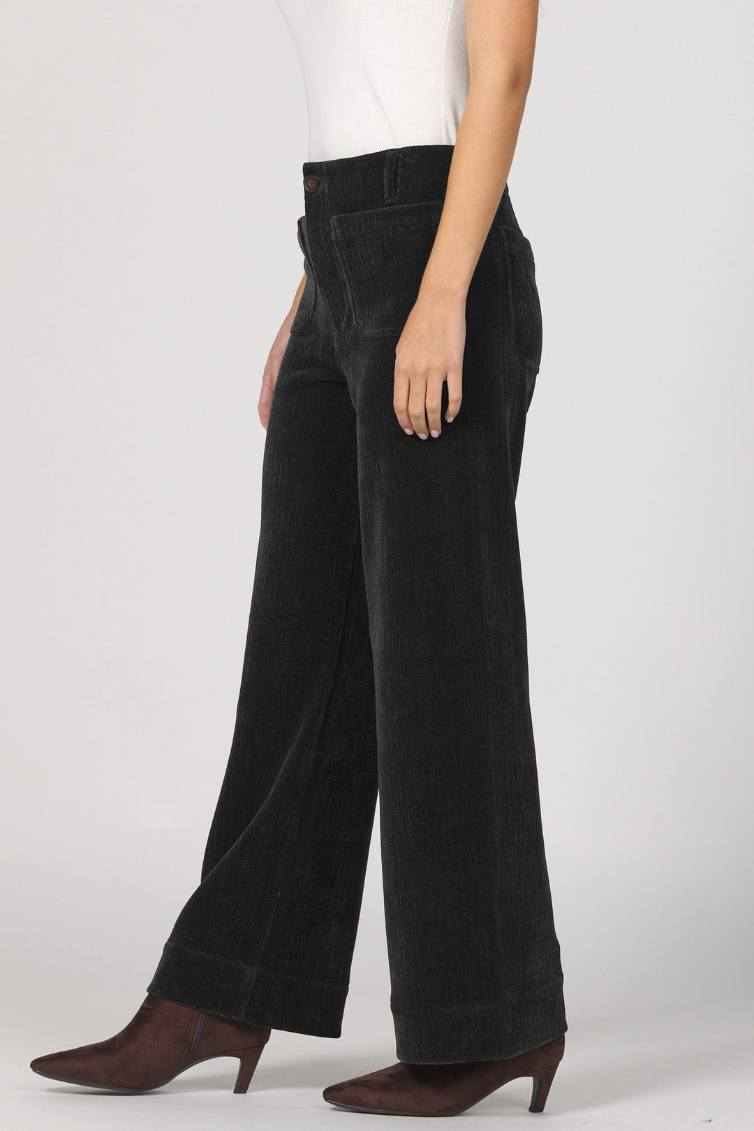 AUDREY HIGH RISE WIDE LEG PANT BLACK