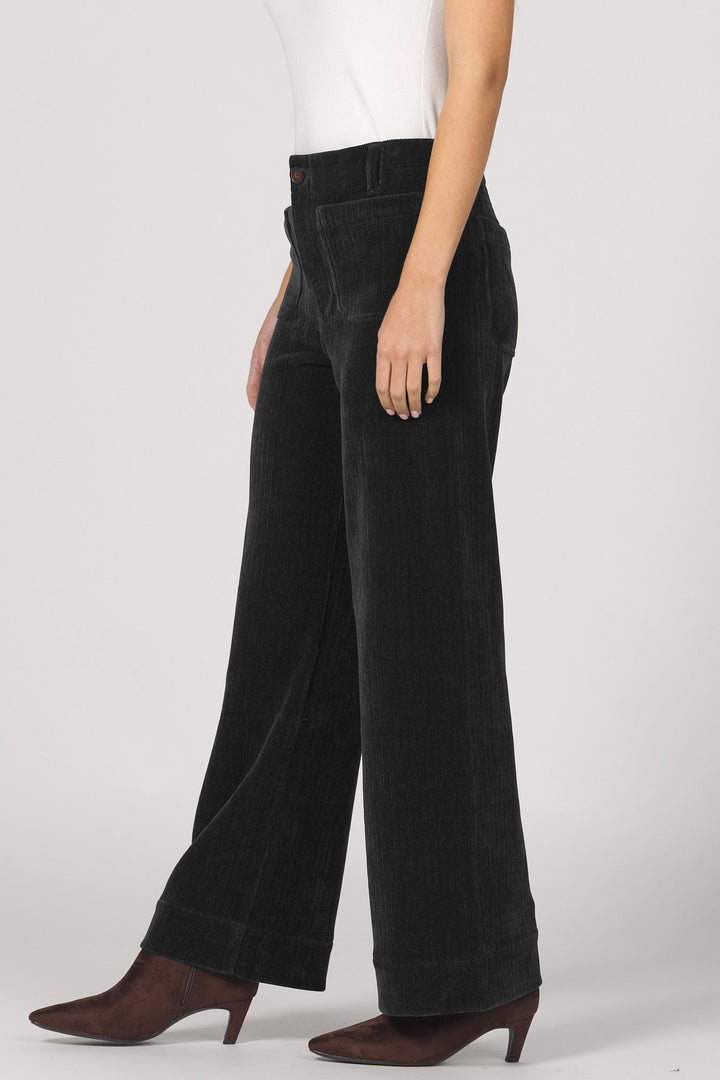 AUDREY HIGH RISE WIDE LEG PANT BLACK