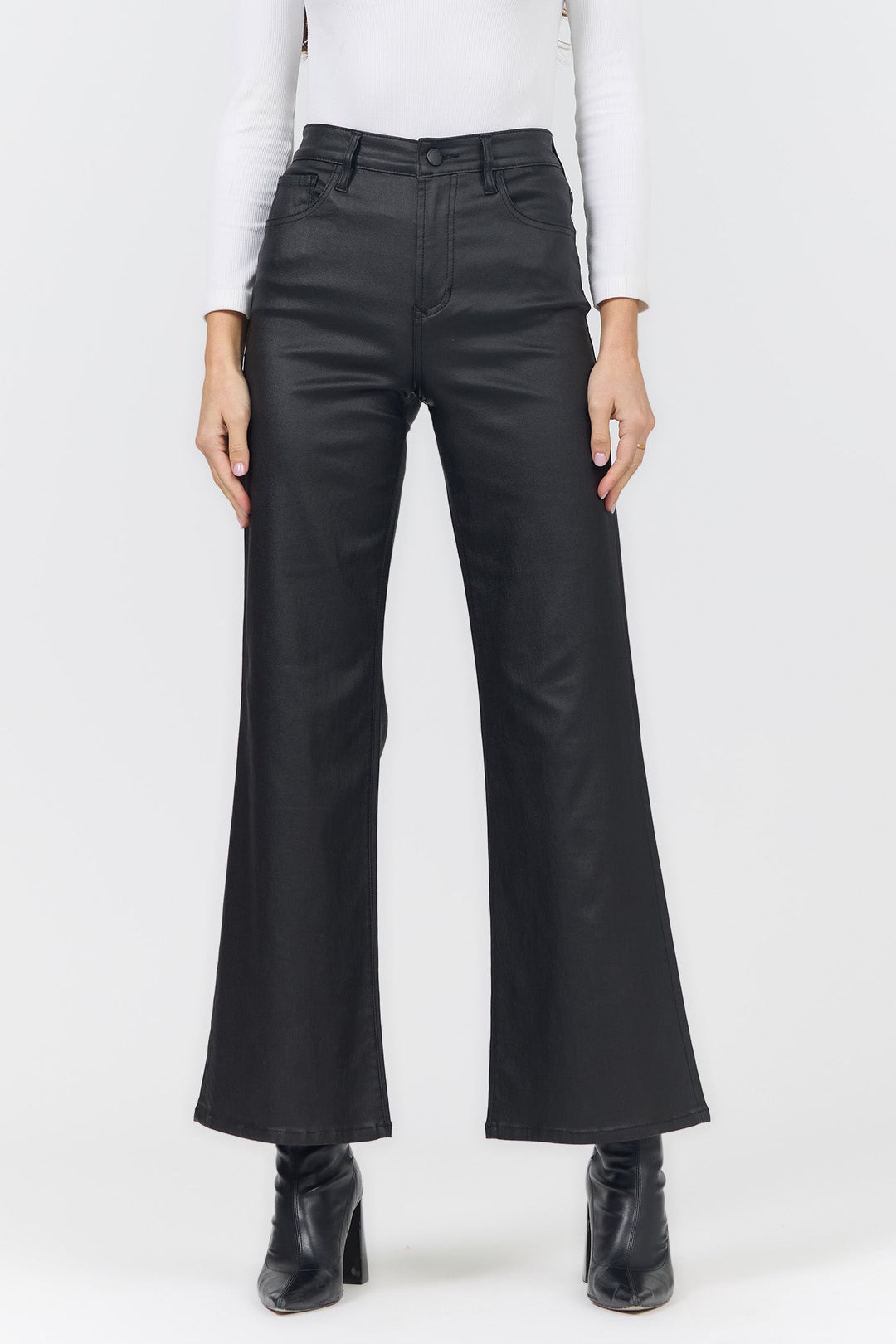 FIONA HIGH RISE WIDE LEG PANT BLACK