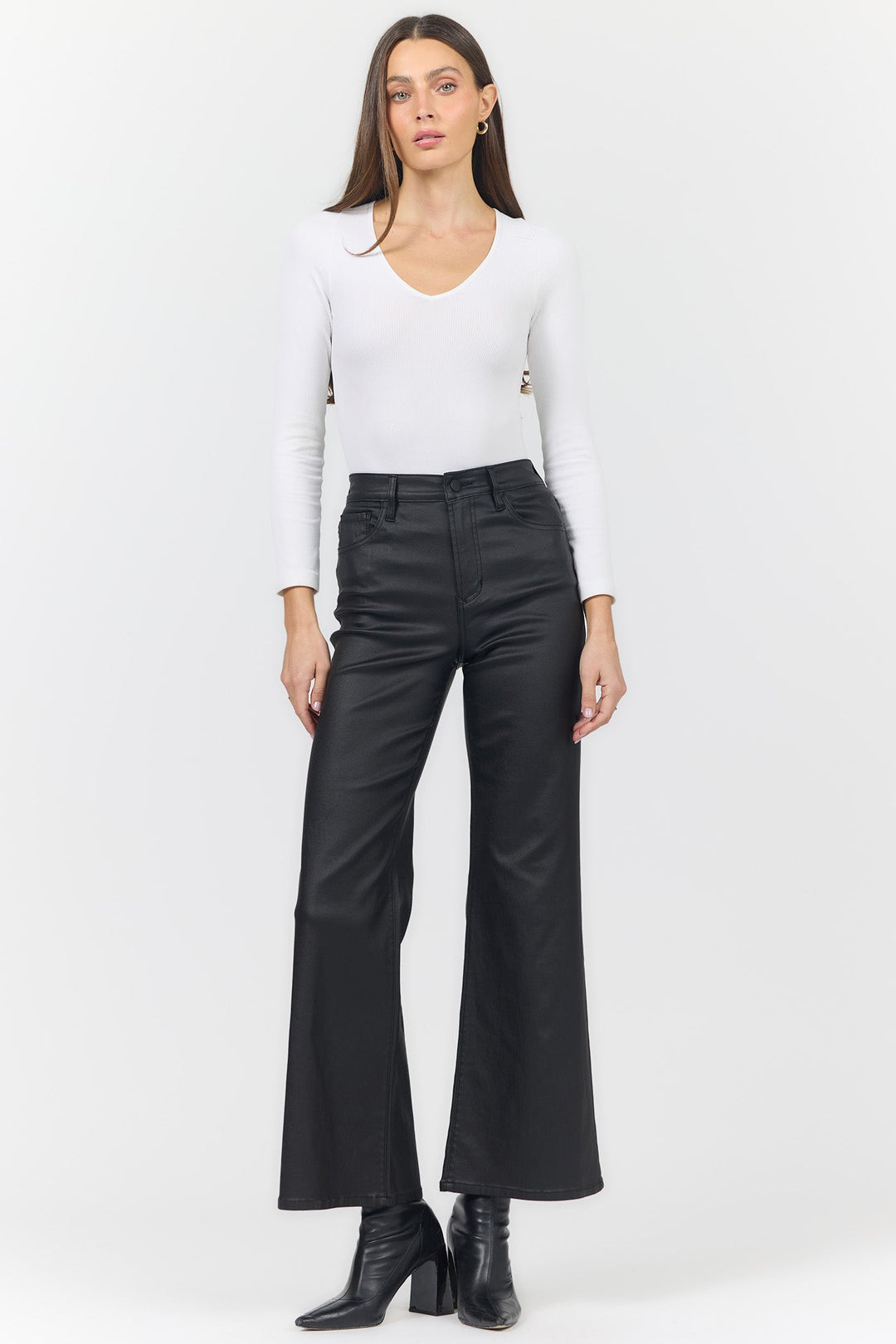 FIONA HIGH RISE WIDE LEG PANT BLACK