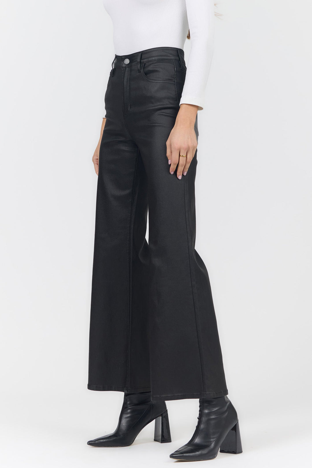 FIONA HIGH RISE WIDE LEG PANT BLACK