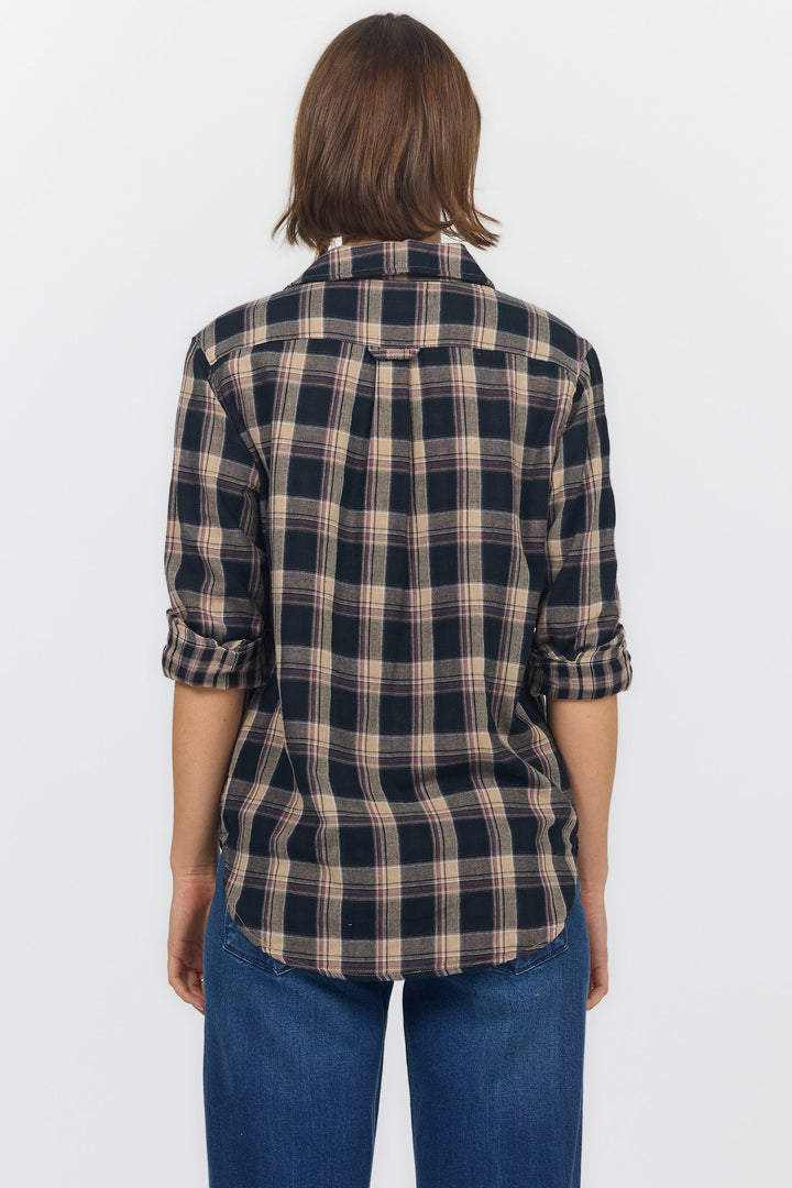 GALINA LONG SLEEVE SHIRTS MIDNIGHT ECLIPSE PLAID
