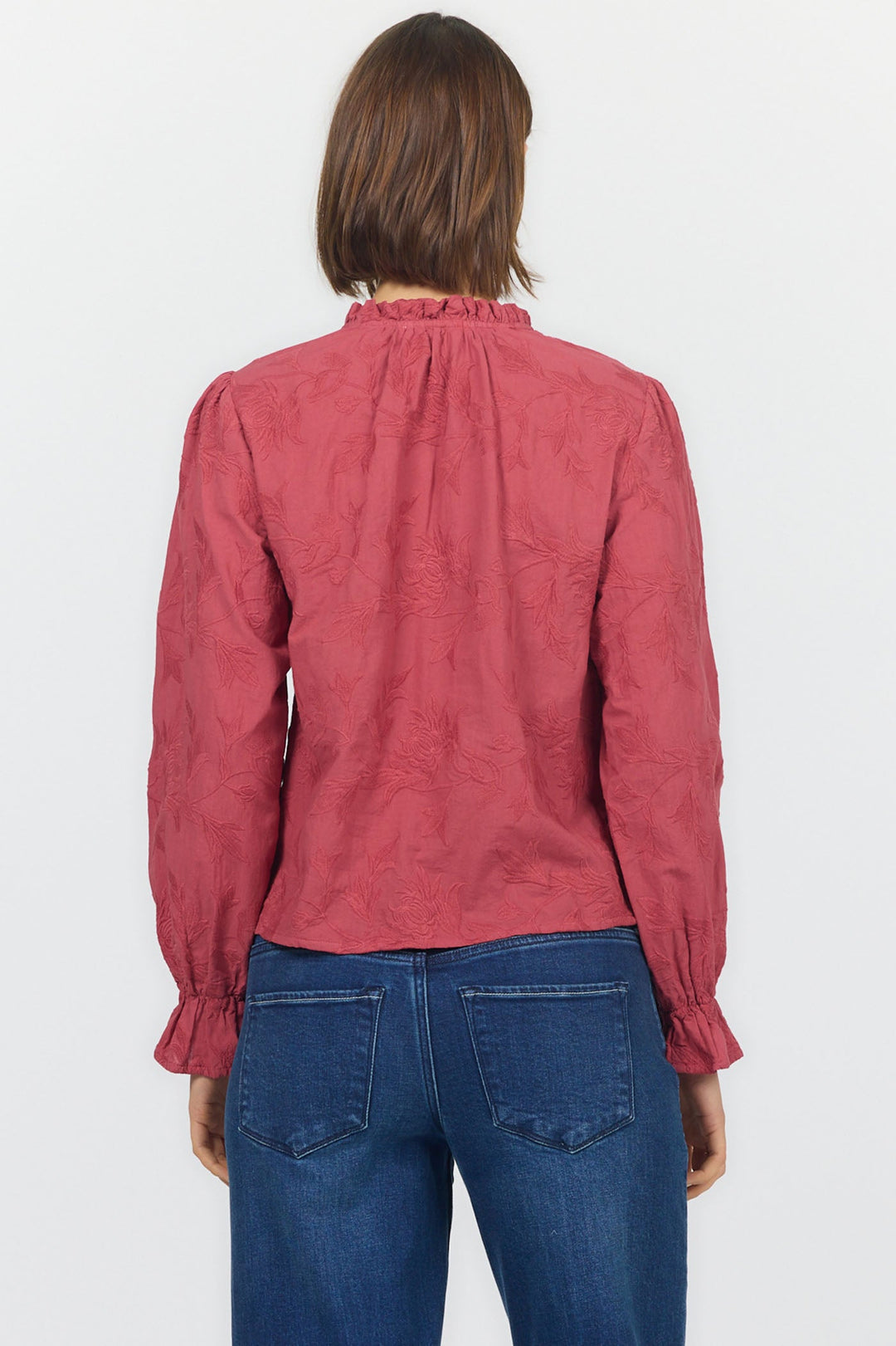 AZALEA LONG SLEEVE BLOUSE RED