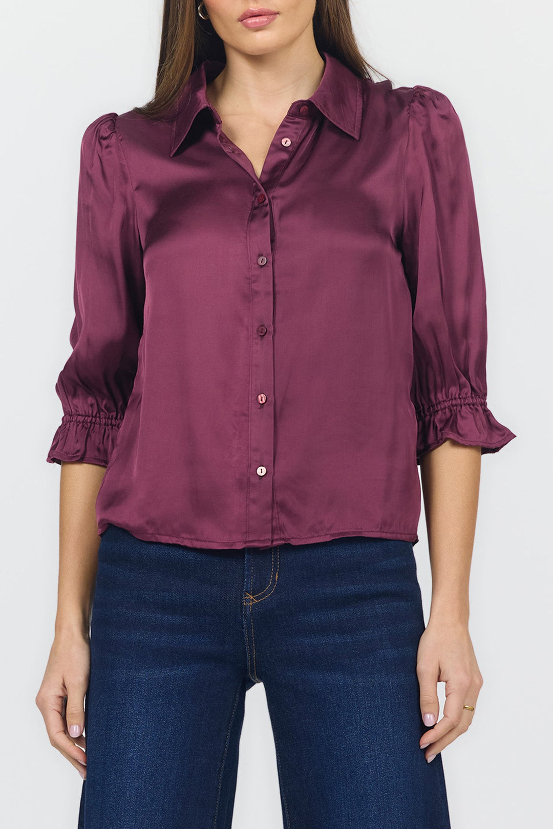 AMALI ELBOW SLEEVE BLOUSE FIG