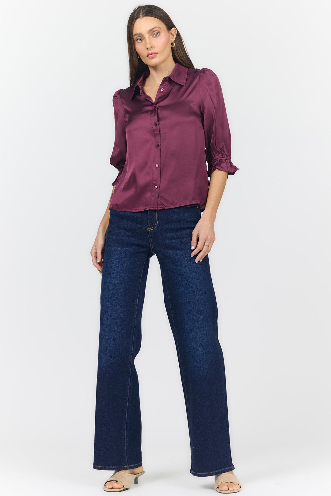 AMALI ELBOW SLEEVE BLOUSE FIG
