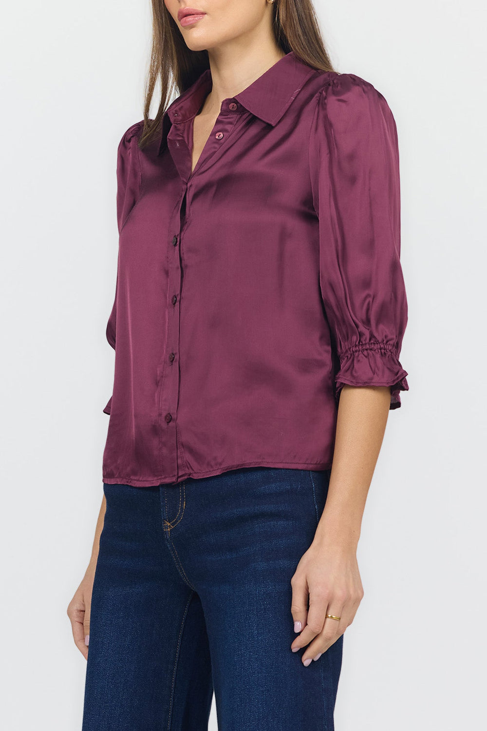AMALI ELBOW SLEEVE BLOUSE FIG