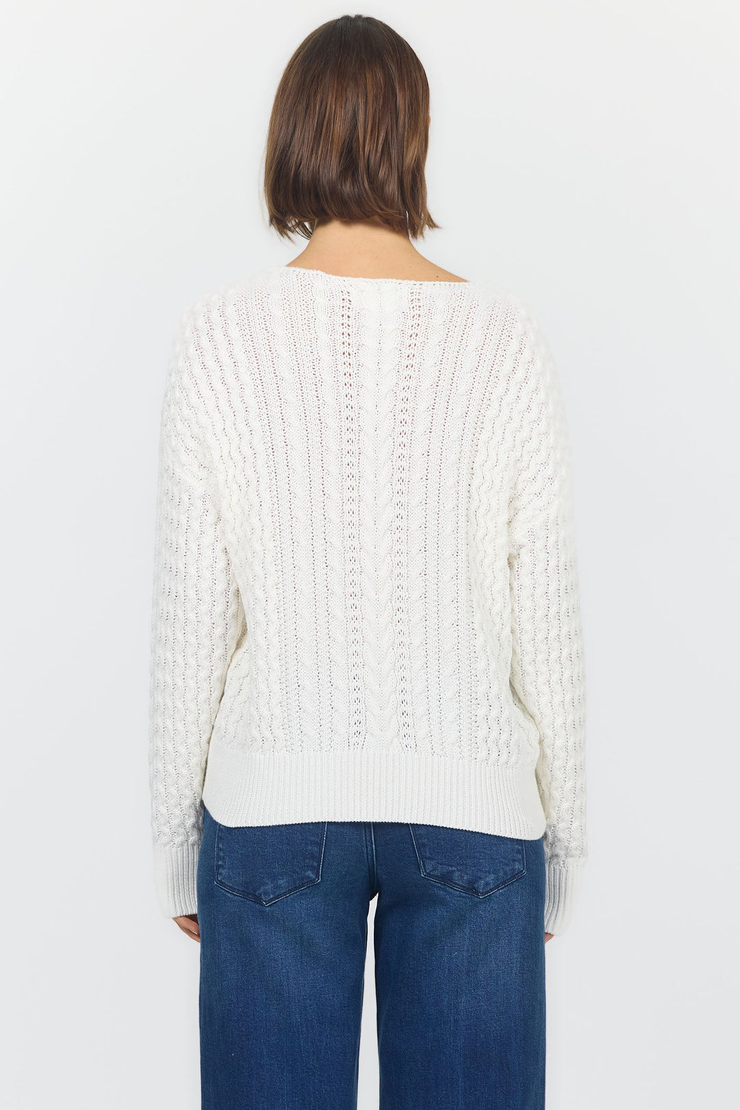 LEXI LONG SLEEVE SWEATER OFF WHITE