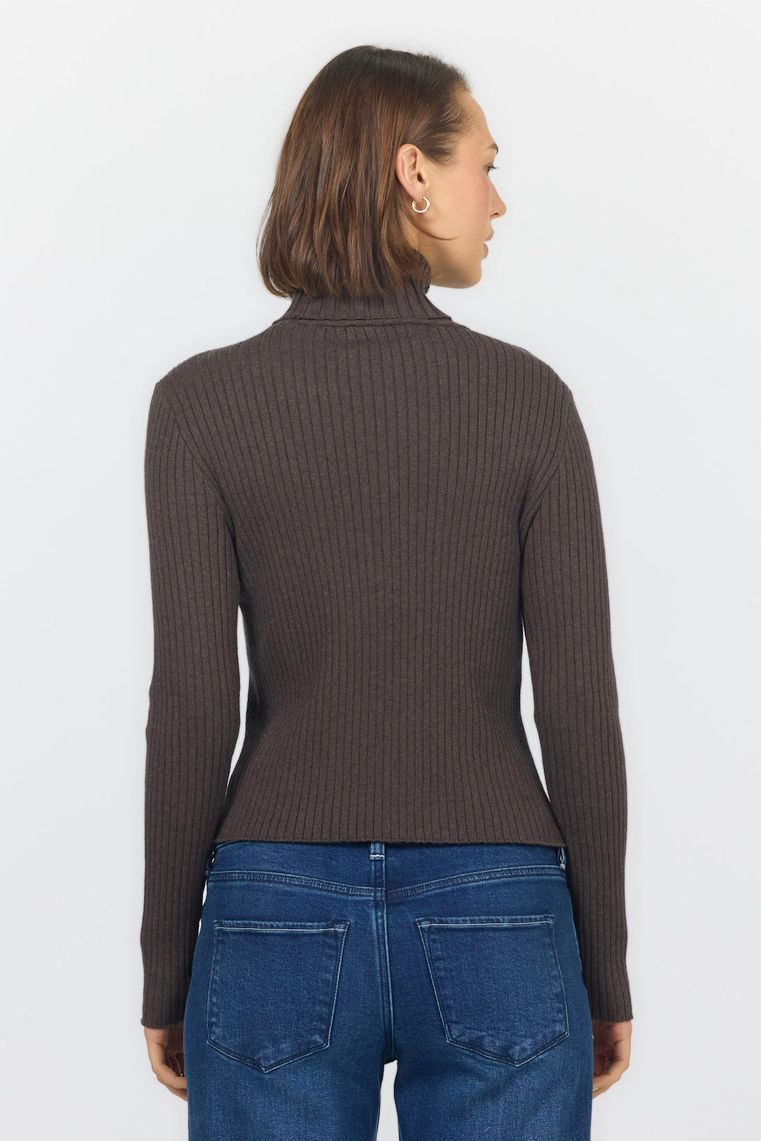 ARLEN LONG SLEEVE SWEATER DARK CHOCOLATE