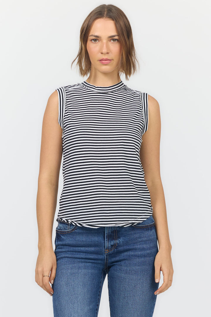 ZO TOP BW STRIPE