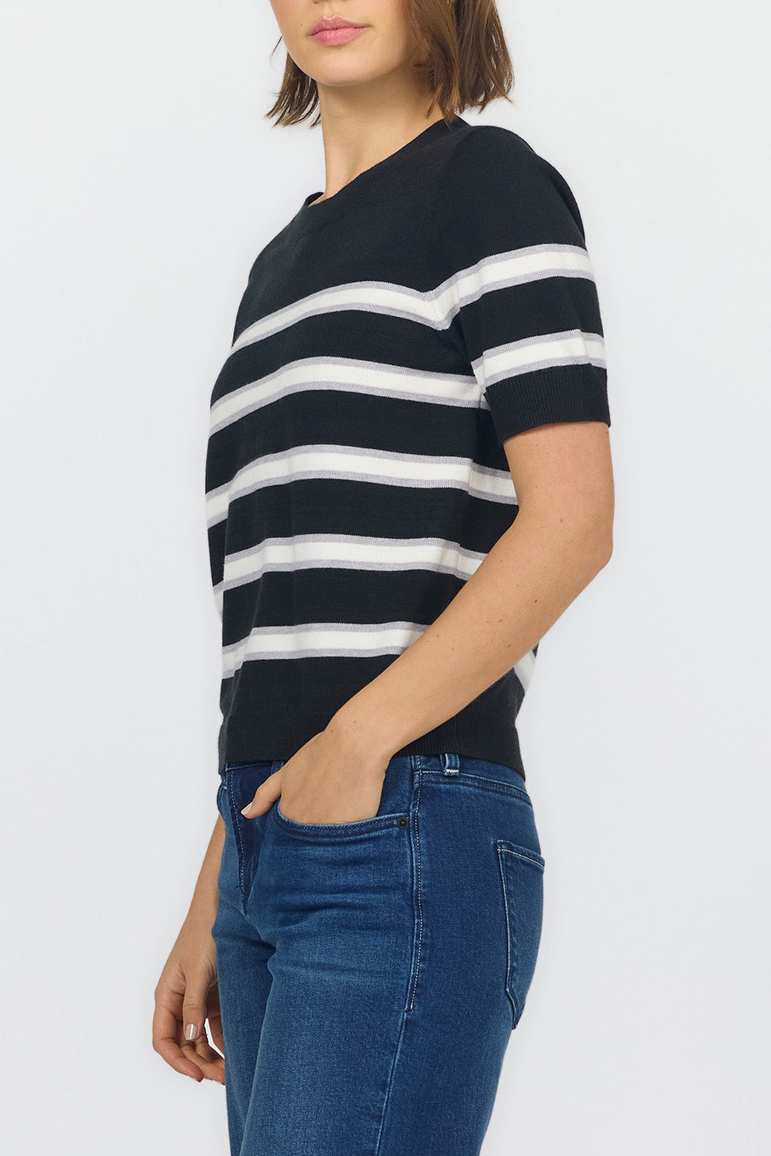 AMARIS SWEATER BLACK AND GREY