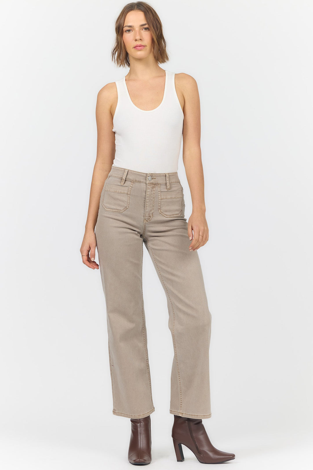 HOLLY STRAIGHT LEG JEAN MINK