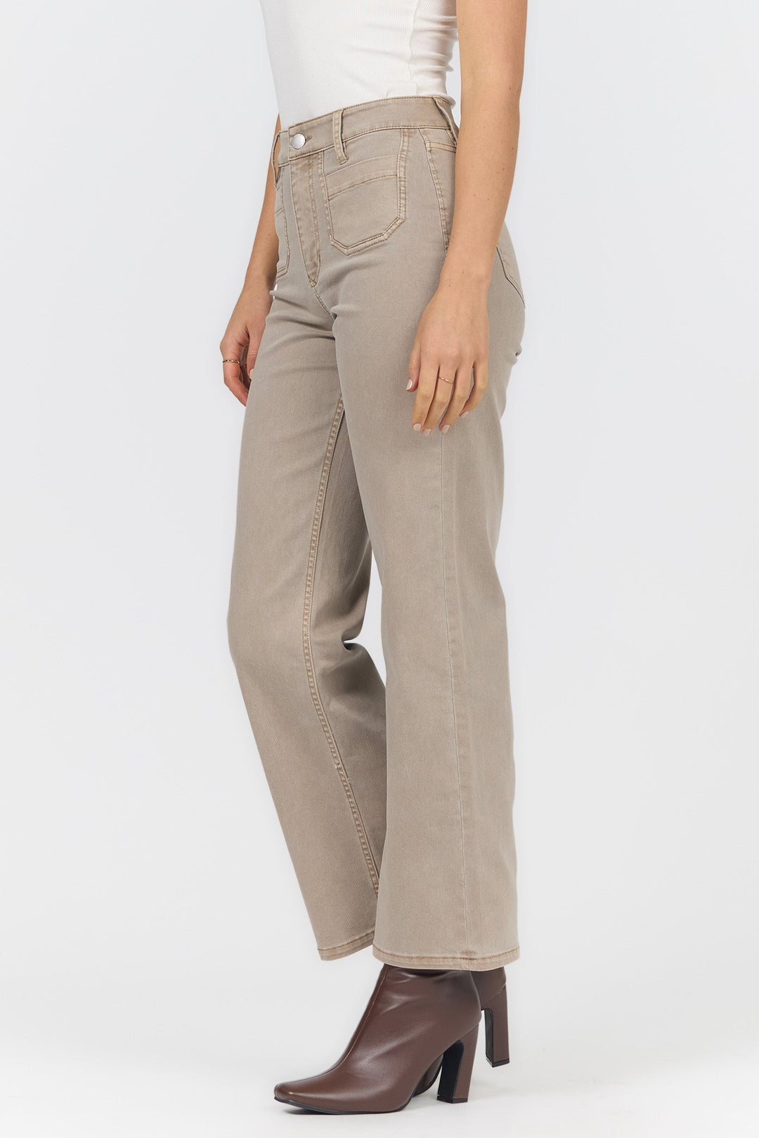 HOLLY STRAIGHT LEG JEAN MINK