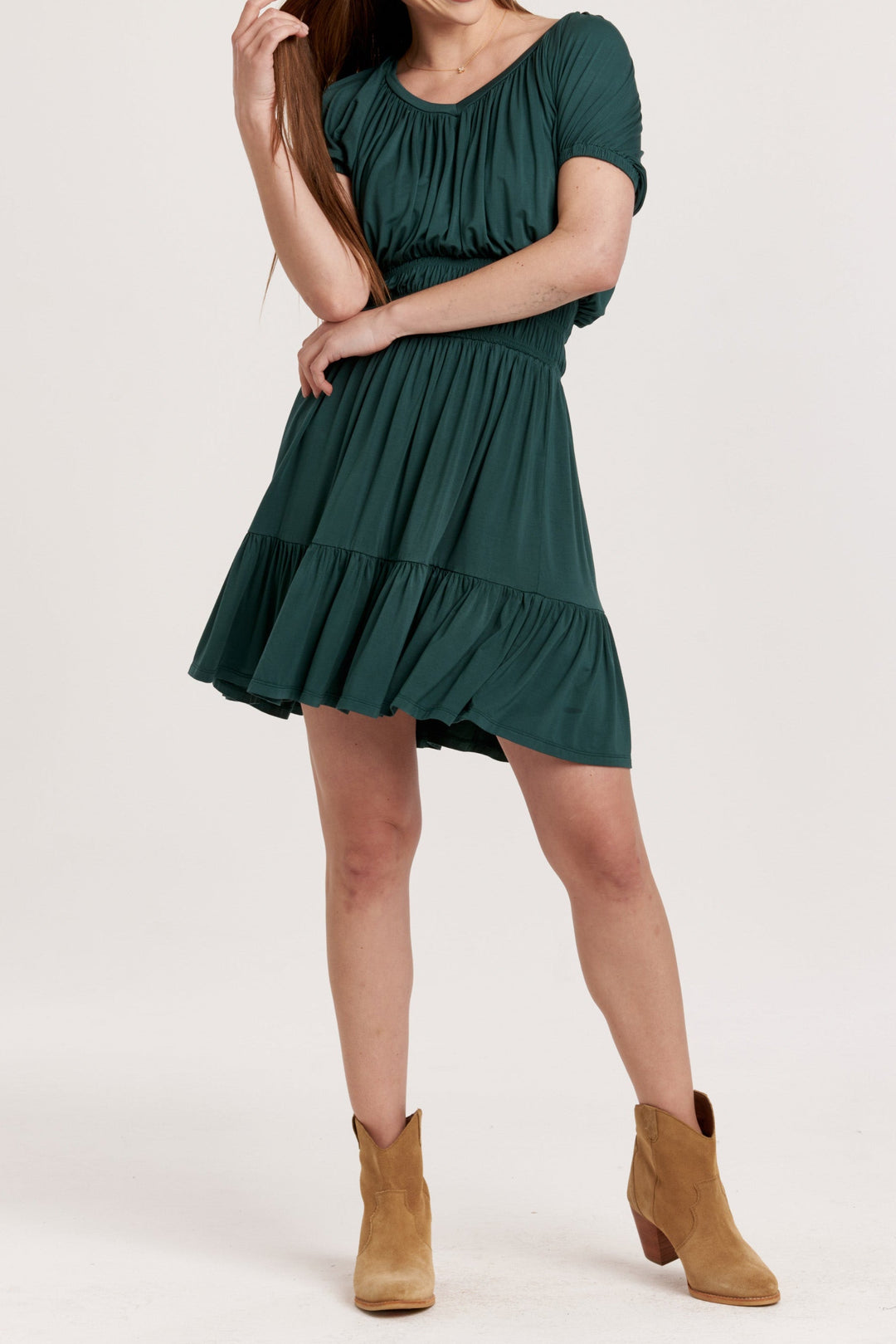 CELIA DRESS FOREST VISCOSE